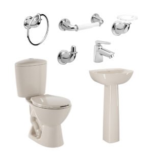 Combo manantial pro redondo botón con pedestal bone