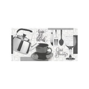 Base Decorada Brooklyn Negro Cara Única 30x60